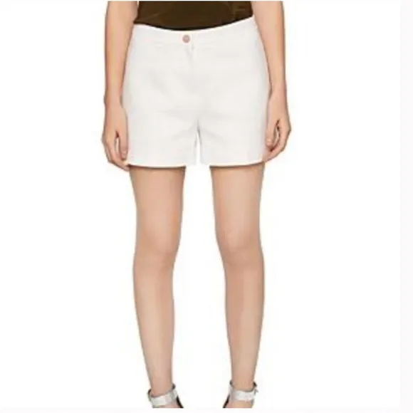 NWT Ted Baker notched waistband Saydeet shorts white