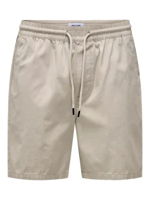 Only and Sons Tel Life Jogger Sweat Short Beige