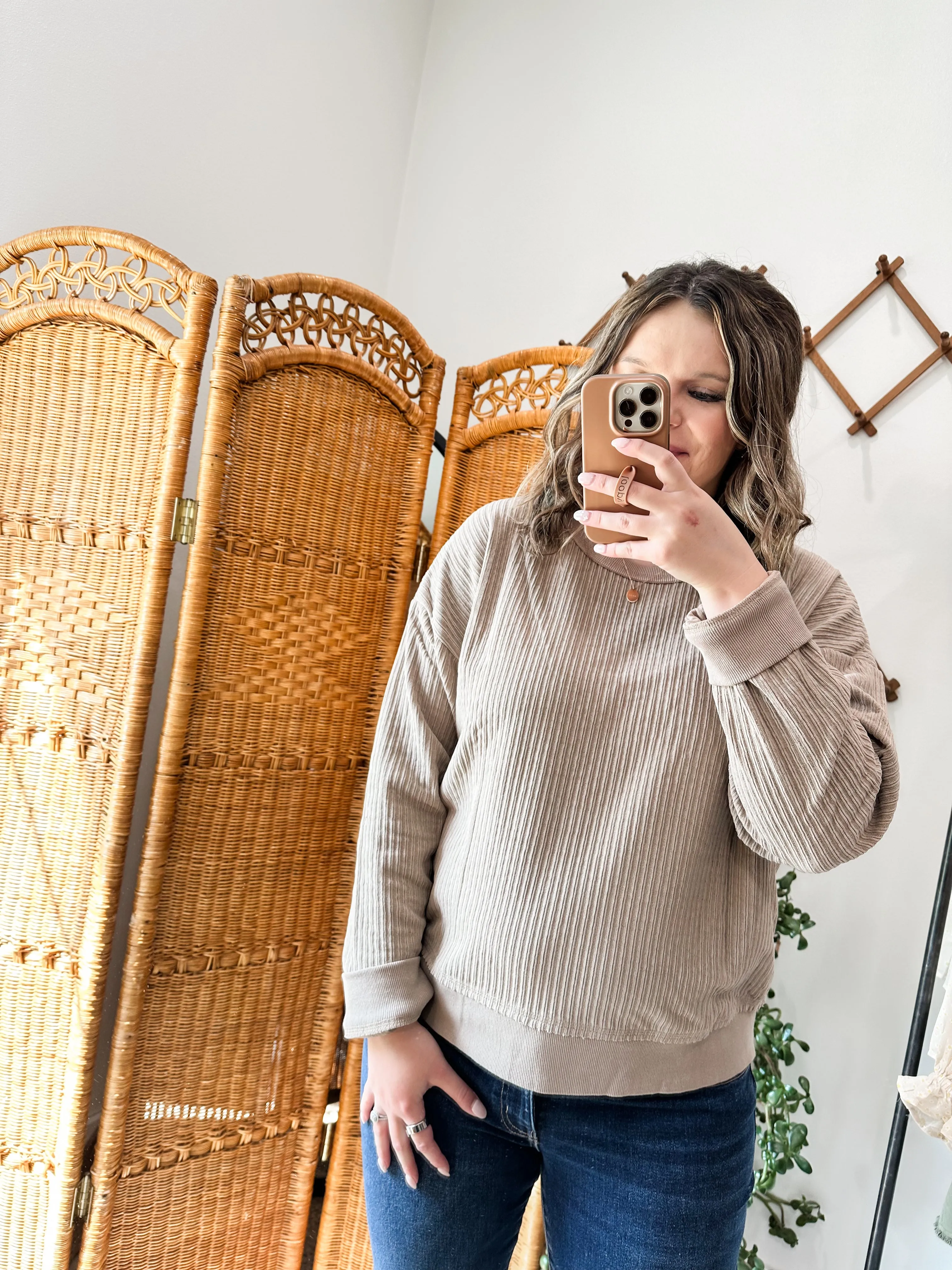 Oversized Textured Knit Pullover