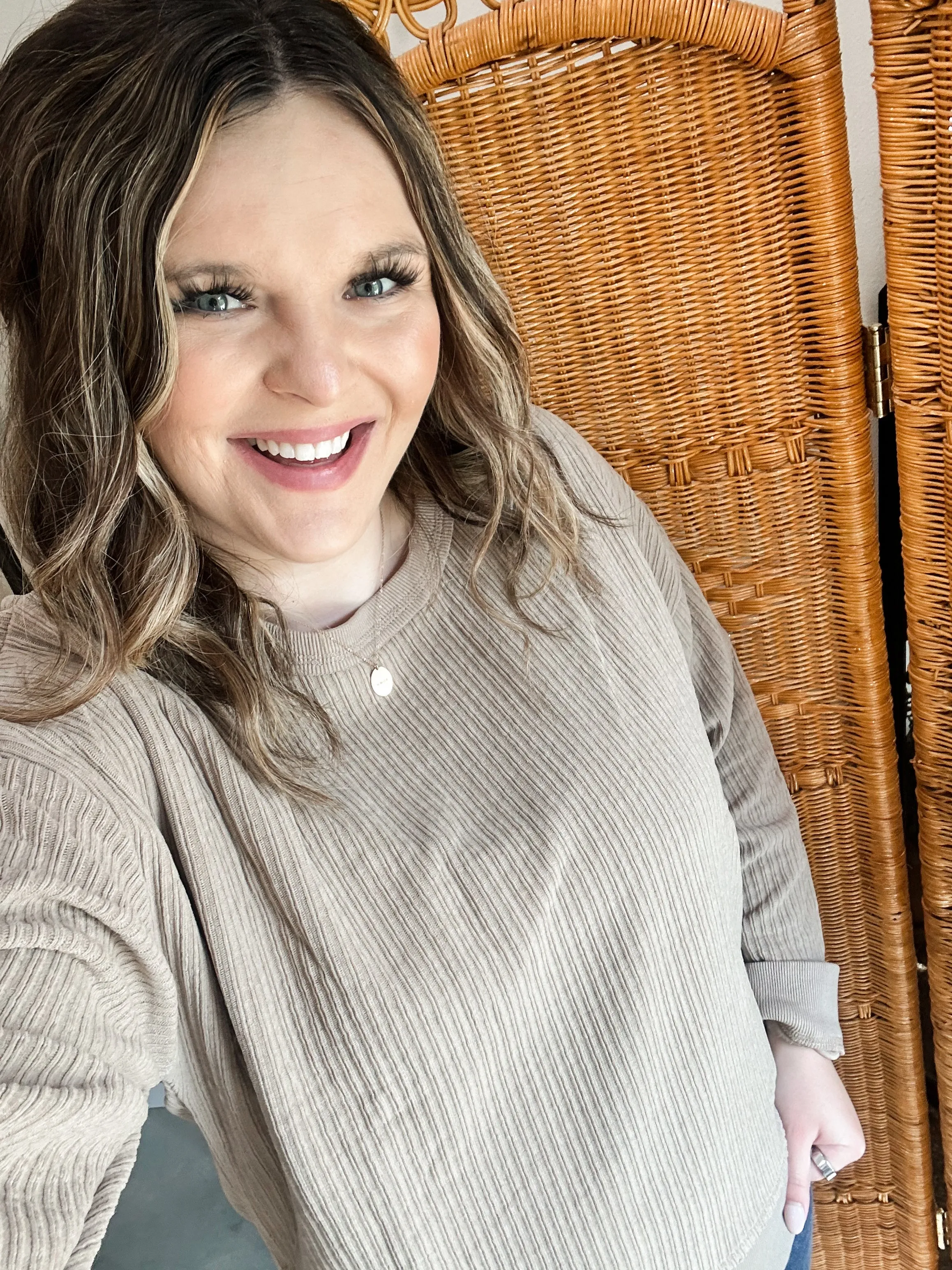Oversized Textured Knit Pullover