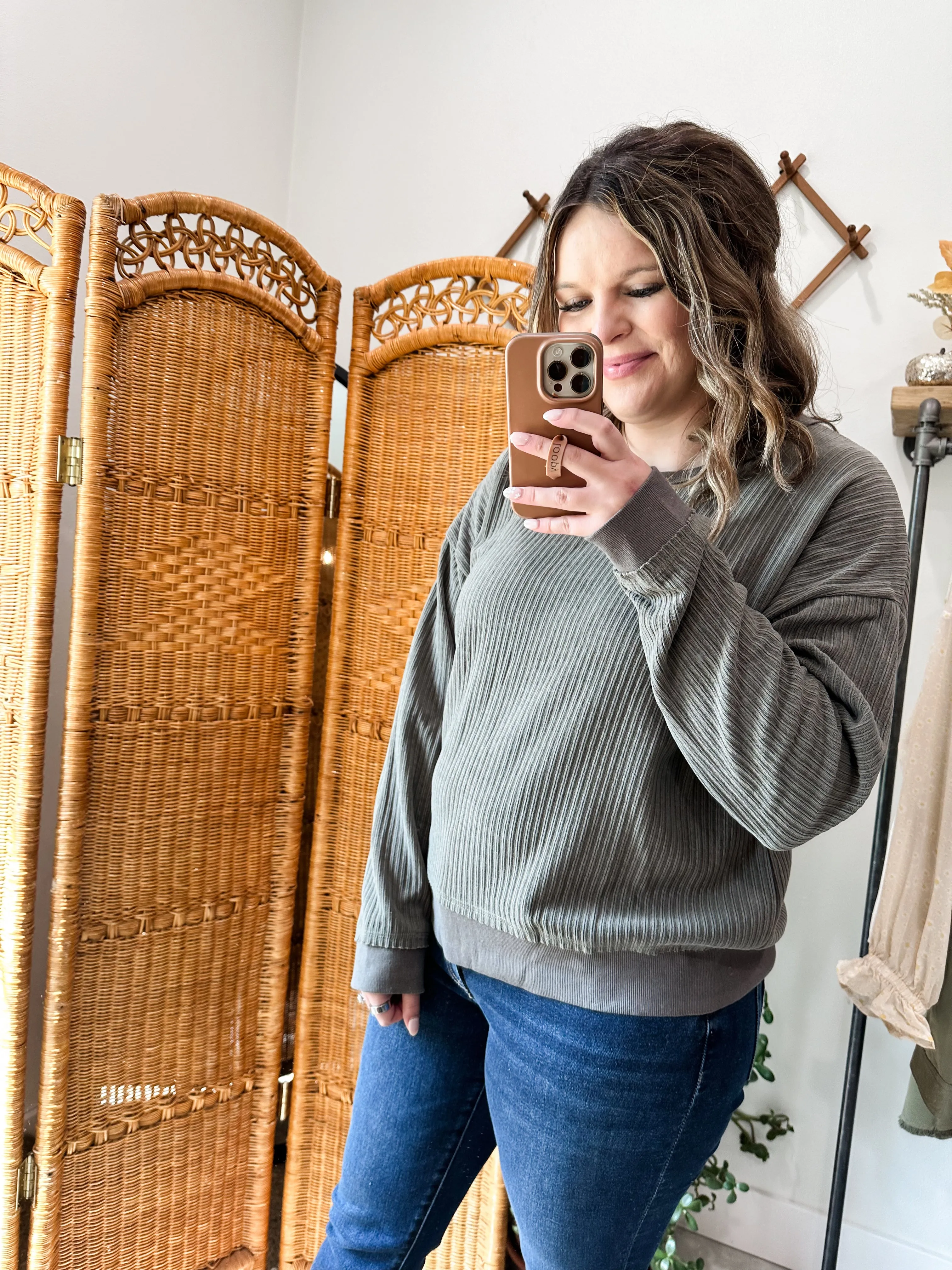 Oversized Textured Knit Pullover