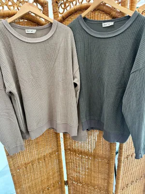 Oversized Textured Knit Pullover