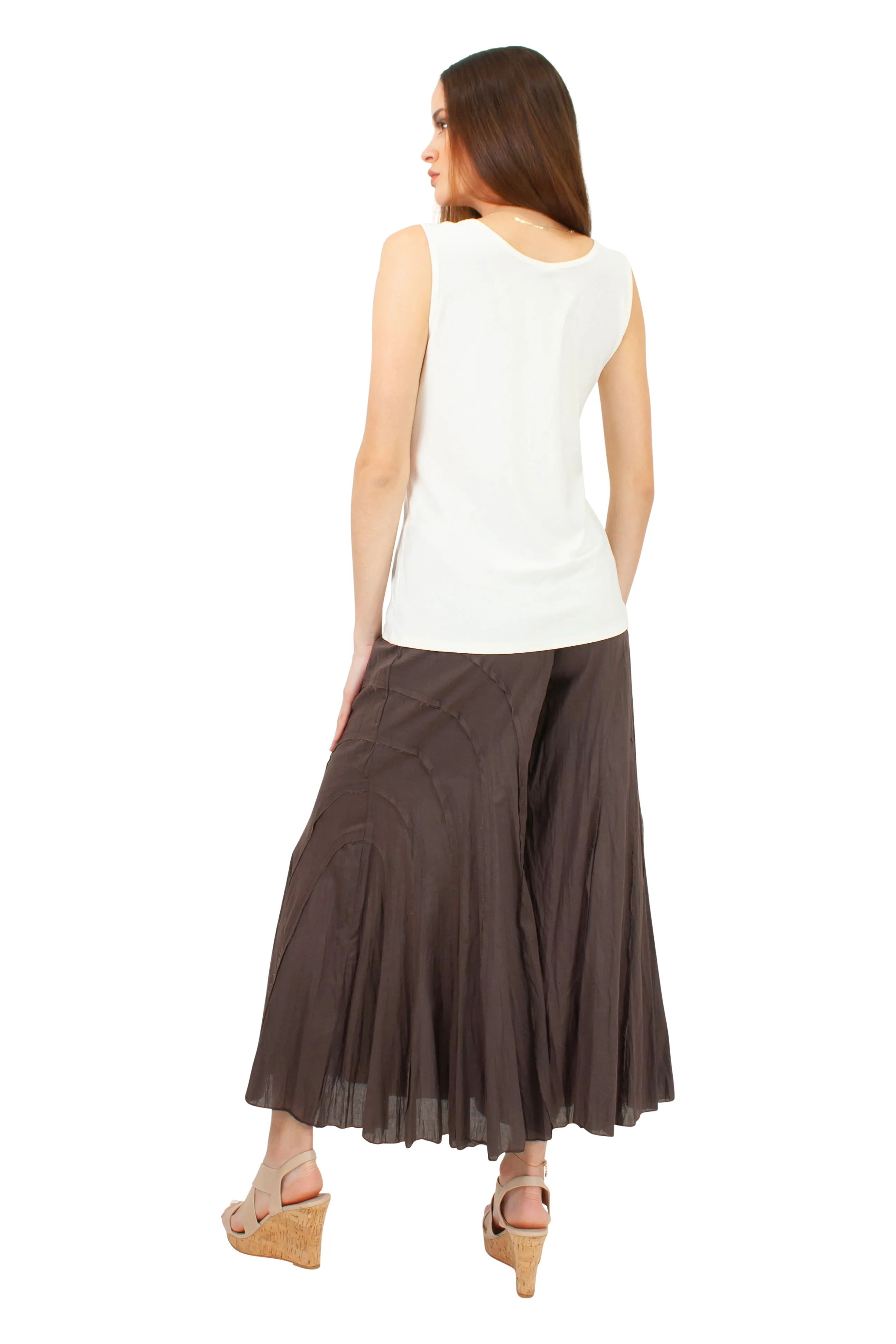 P-9018 Solid Pant in White