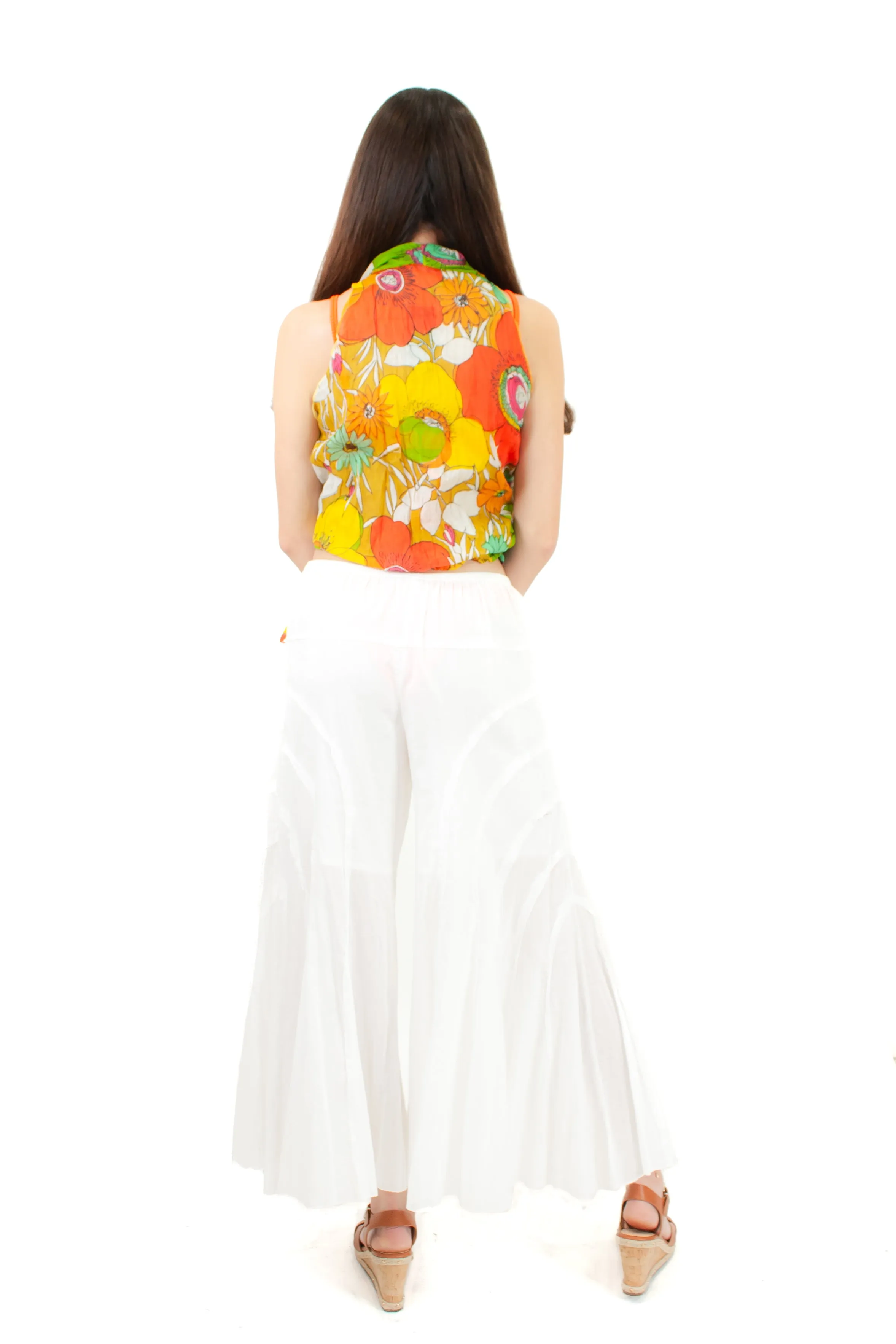 P-9018 Solid Pant in White