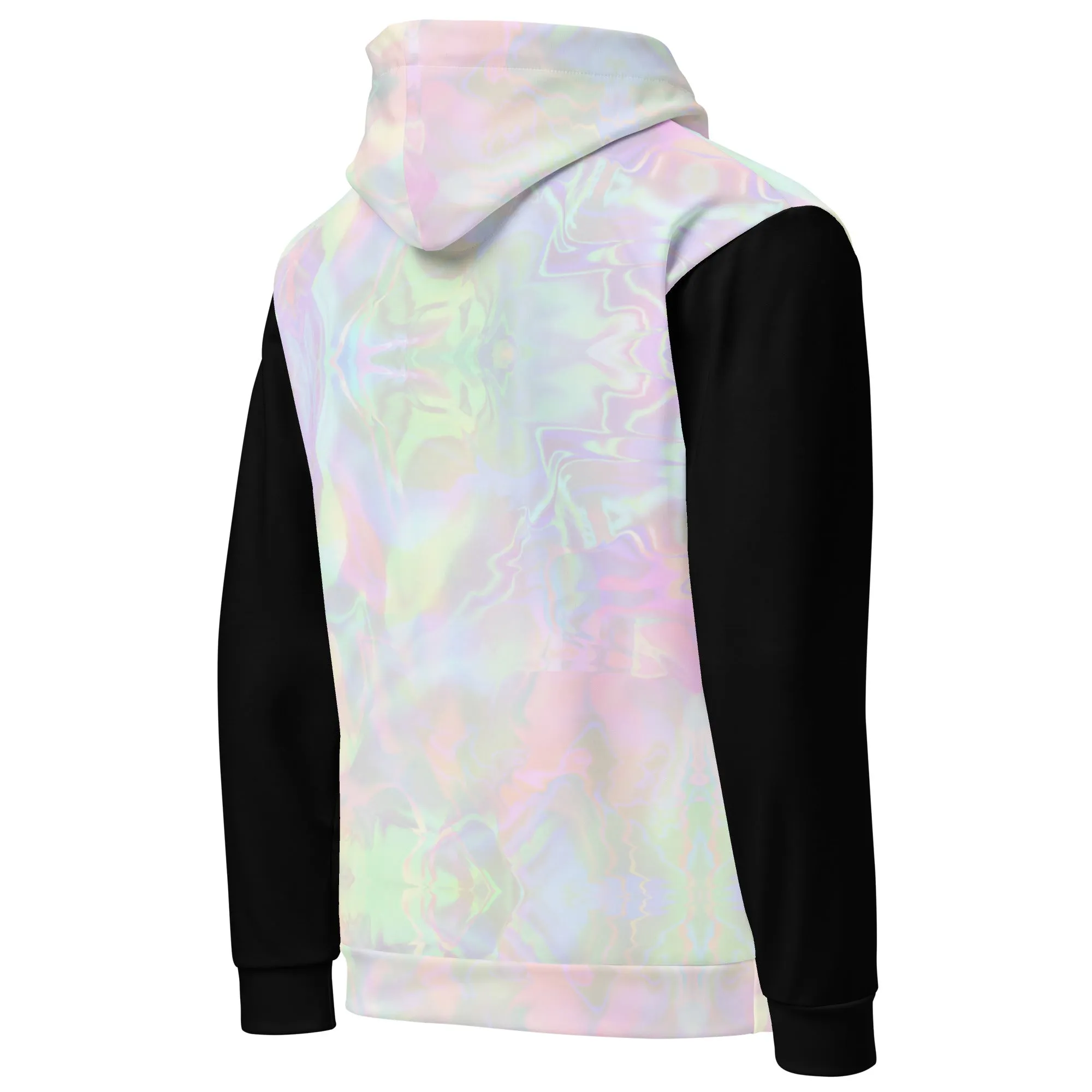 Pastel Aura Black Sleeve Eco Hoodie