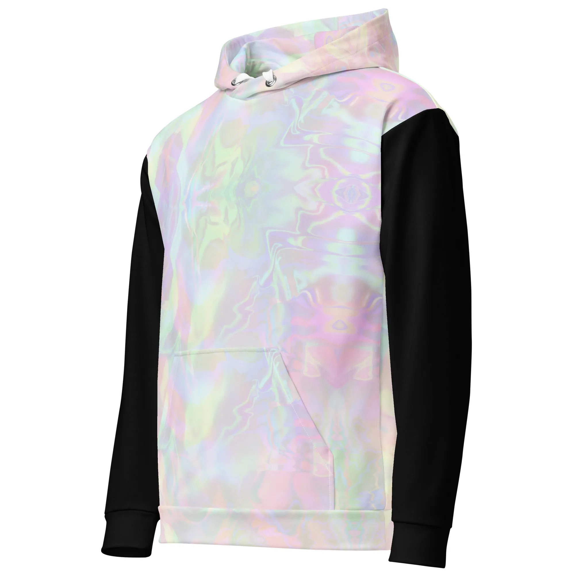 Pastel Aura Black Sleeve Eco Hoodie