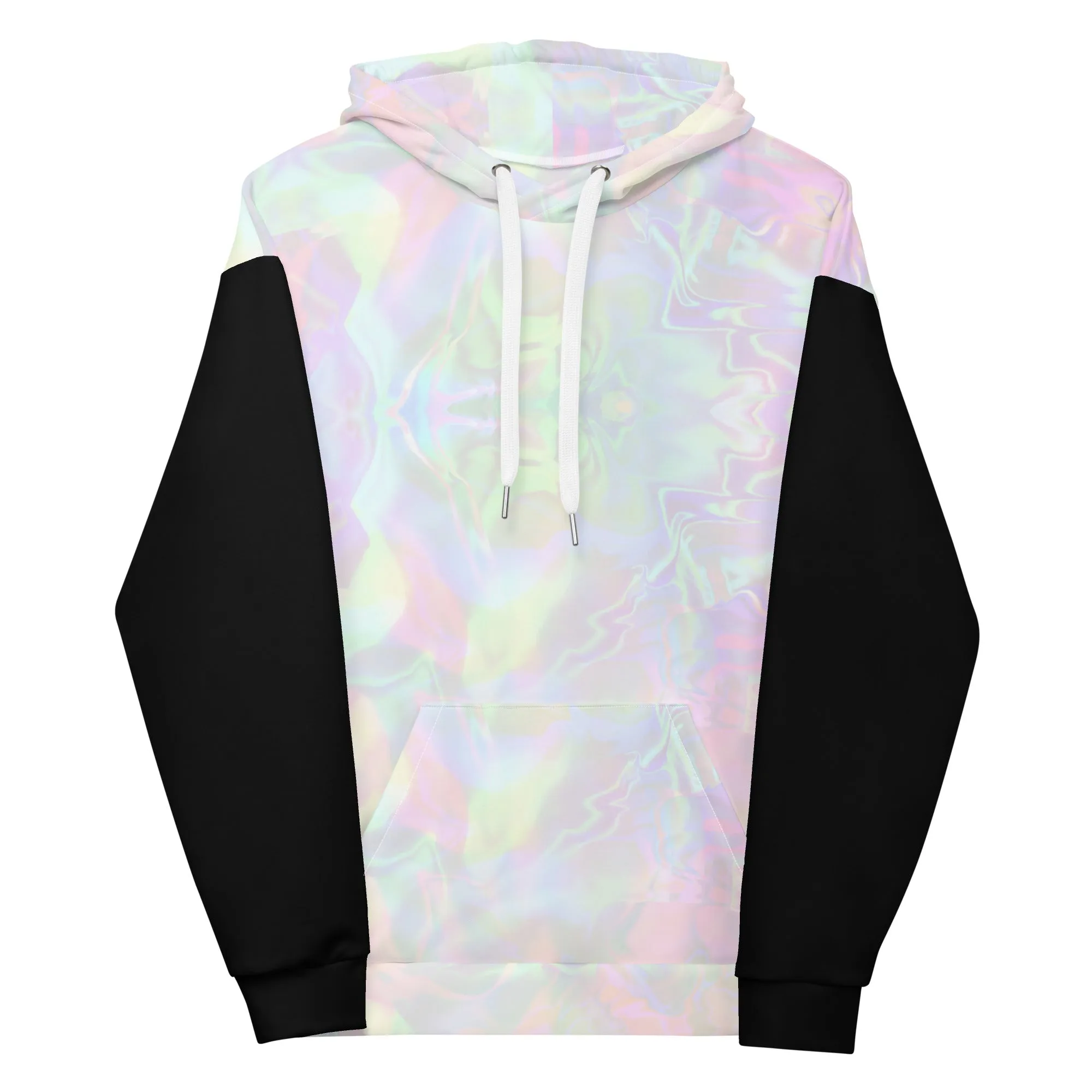 Pastel Aura Black Sleeve Eco Hoodie