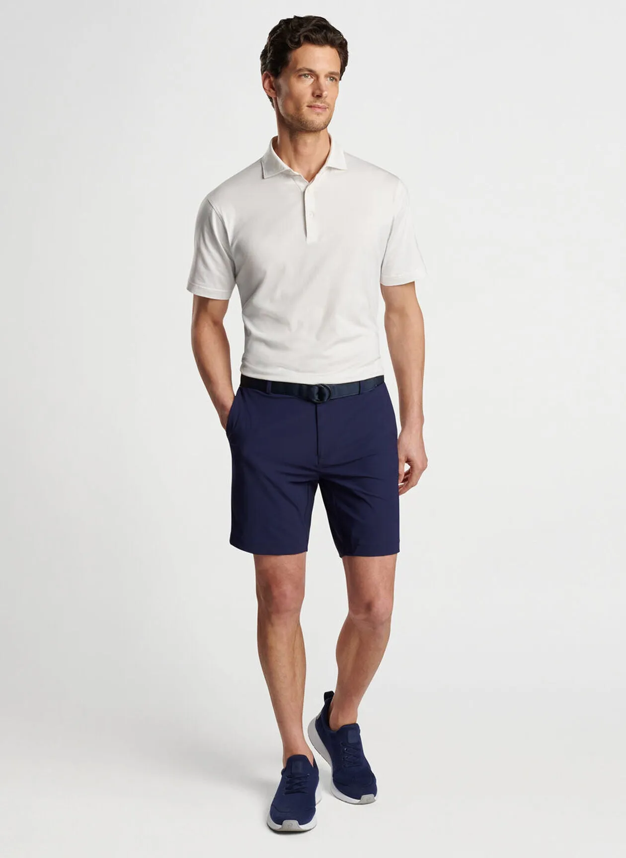Peter Millar Mens Tailored Fit Bingham Performance Short - NAVY