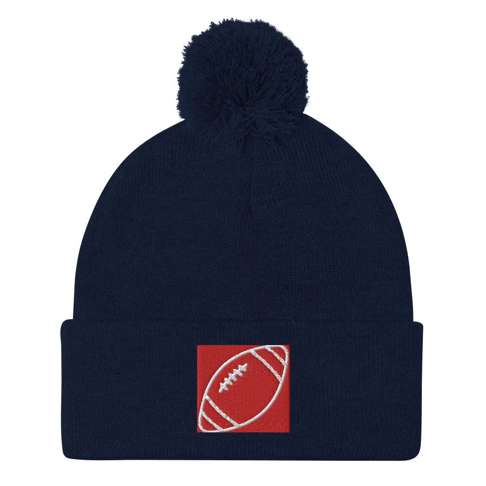 Pom-Pom Beanie, Form-Fitted Beanie Hat, Head-warming Hat, Gift