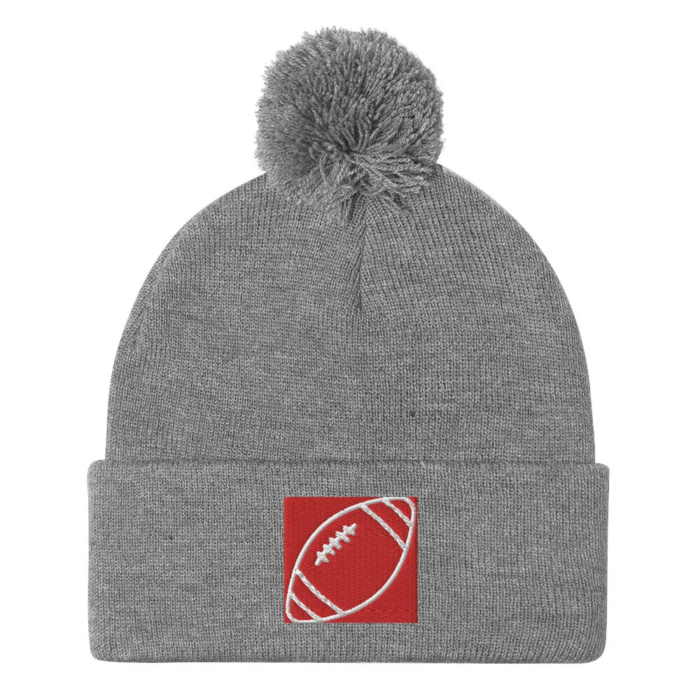 Pom-Pom Beanie, Form-Fitted Beanie Hat, Head-warming Hat, Gift