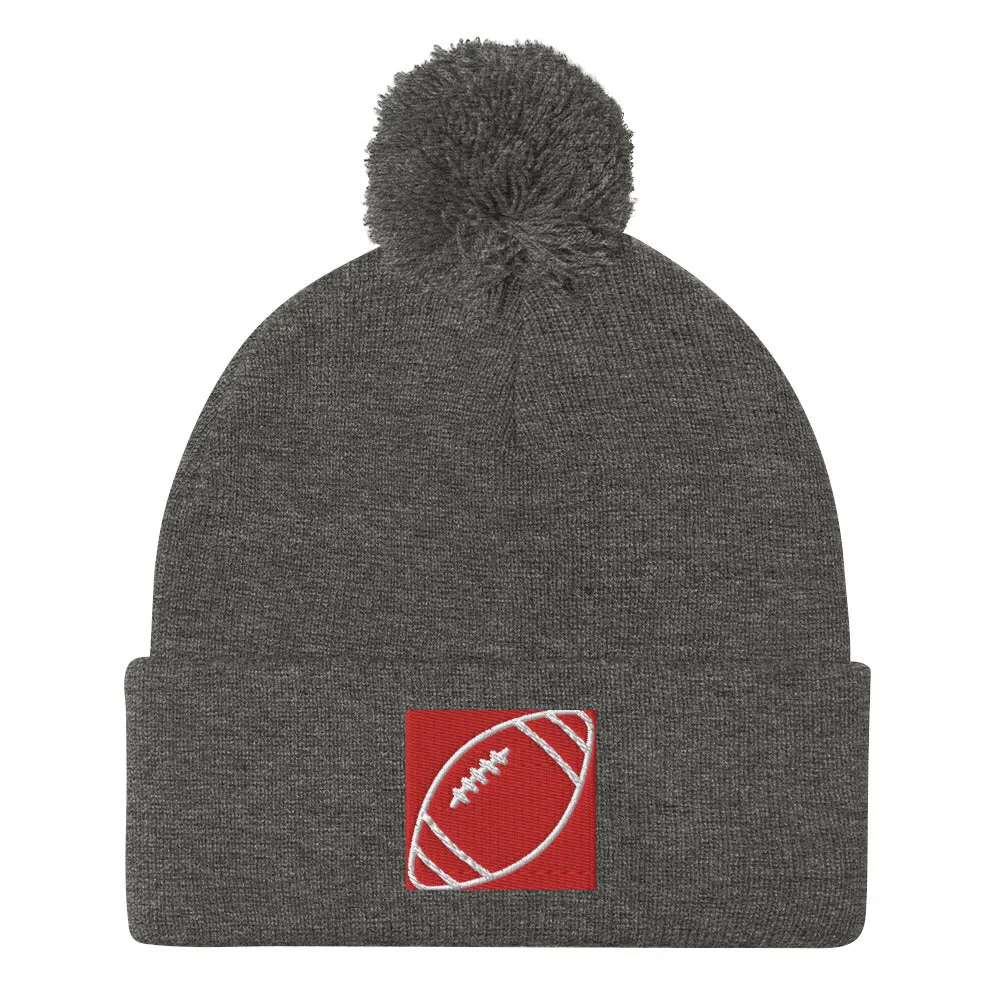 Pom-Pom Beanie, Form-Fitted Beanie Hat, Head-warming Hat, Gift