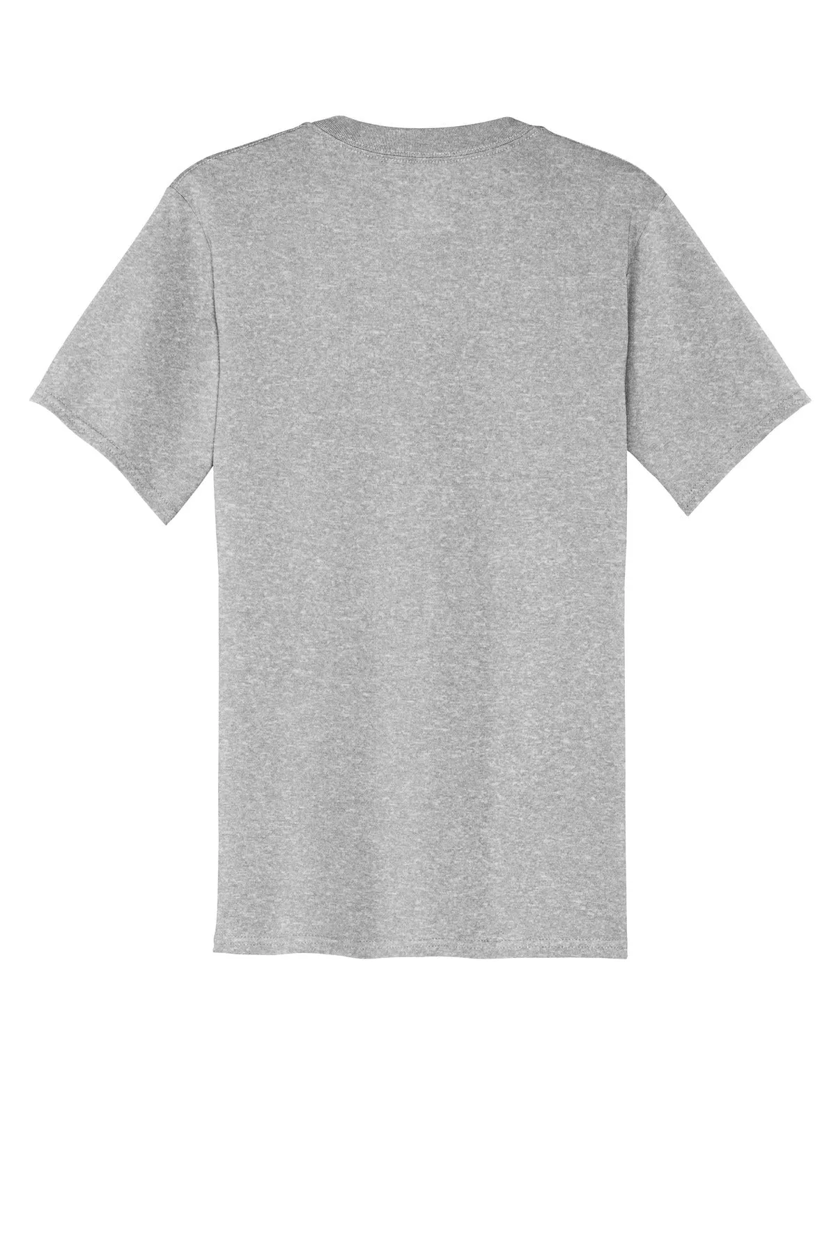 Port & Company Core Cotton Pocket Tee. PC54P Ash