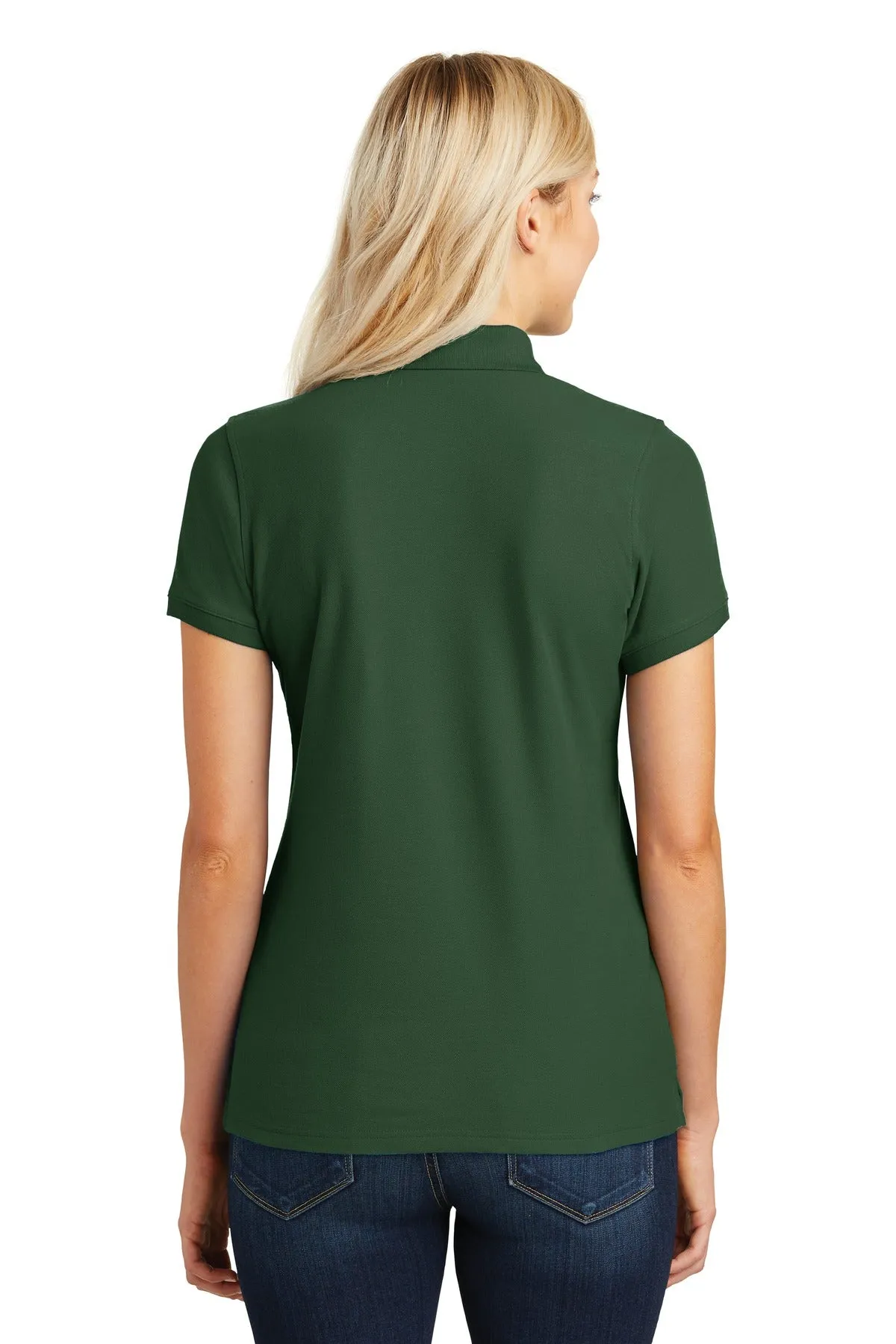 Port Authority Women's Core Classic Pique Polo. L100 Deep Forest Green