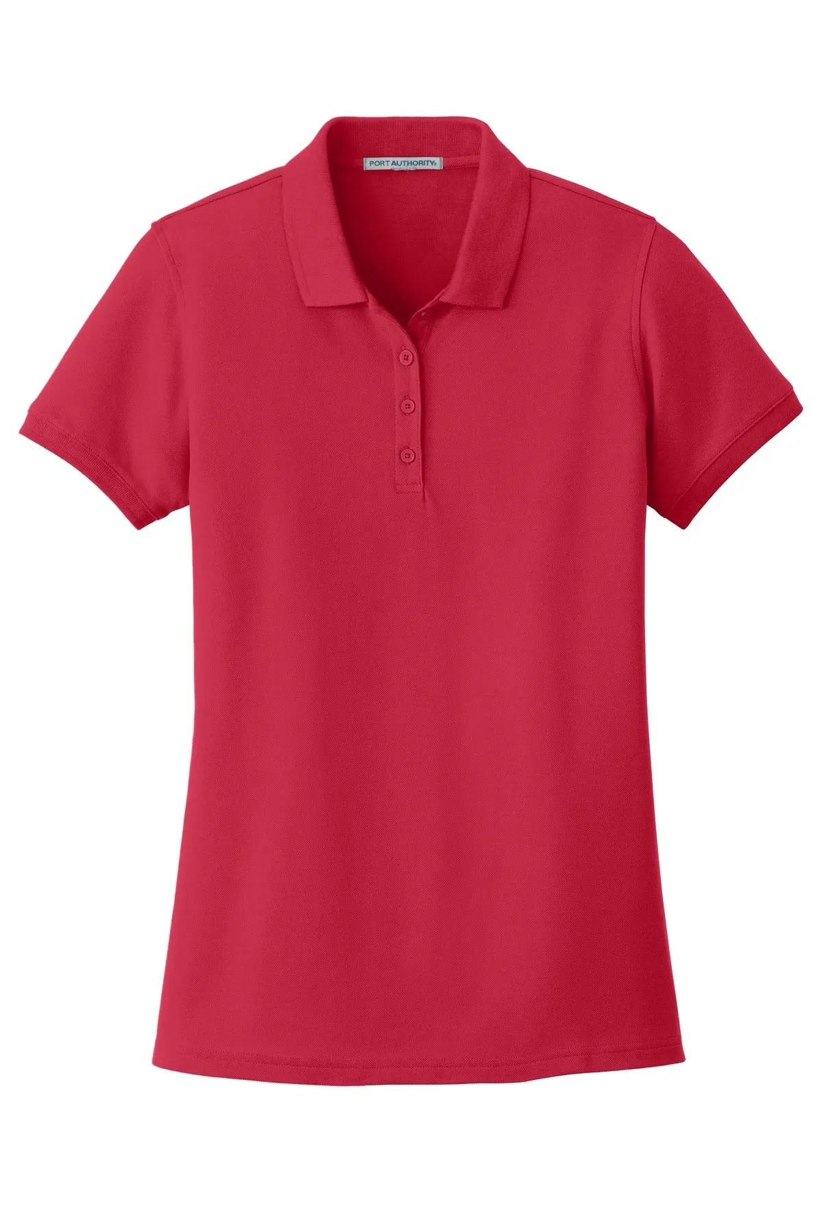 Port Authority Women's Core Classic Pique Polo. L100 Rich Red