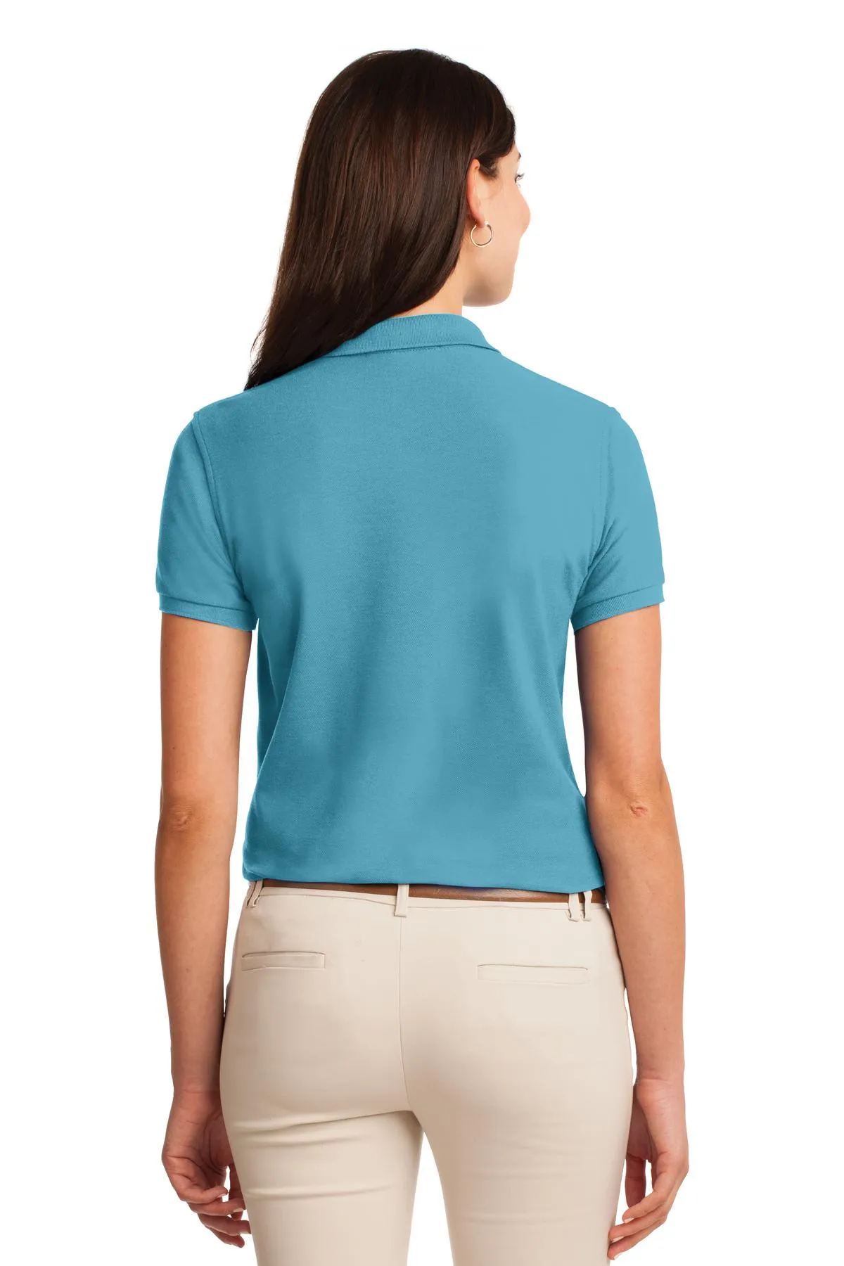 Port Authority Women's Silk Touch Polo.  L500 Maui Blue