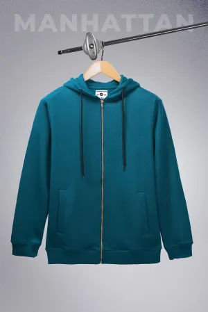 Premium Hoodies Zipper Unisex Teal Green