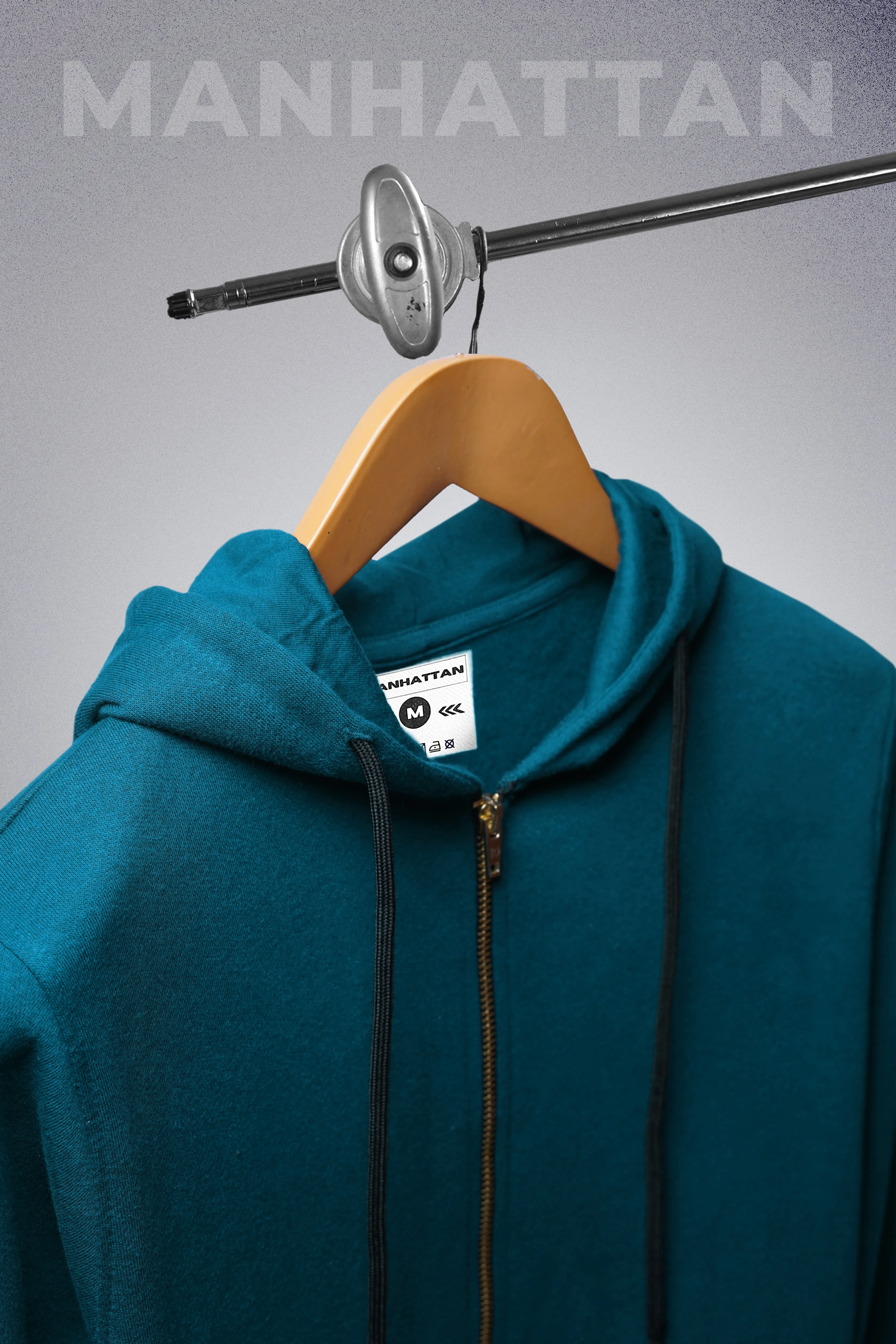Premium Hoodies Zipper Unisex Teal Green