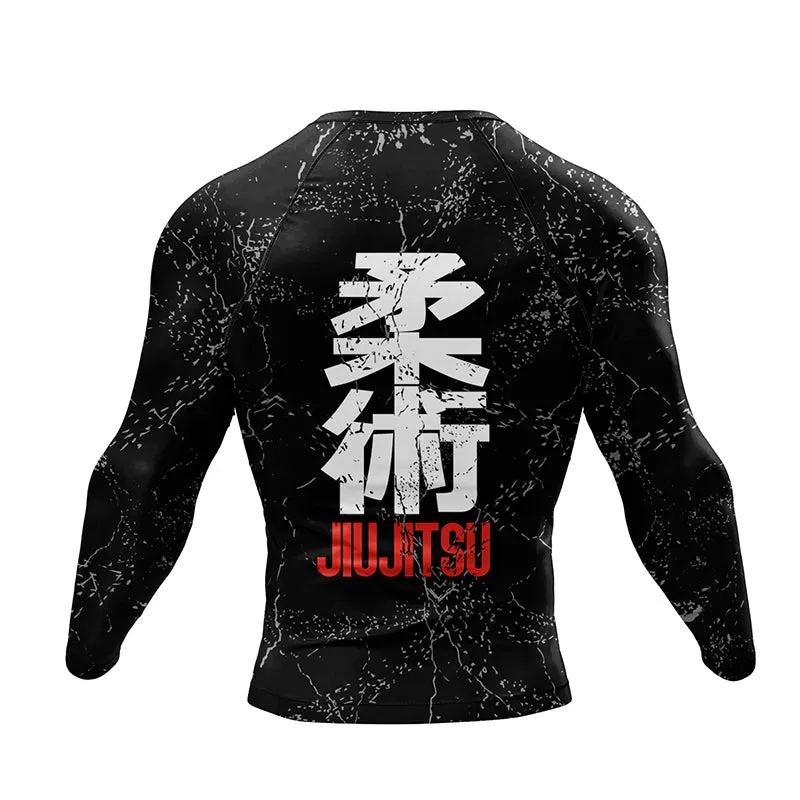 Premium Jiu Jitsu Rash Guard Set – 4-Piece MMA Sportswear Kit for Men, Includes Kimono T-shirt, Pants, Muay Thai Shorts, and BJJ Compression Gear for Gym, Boxing, and Training