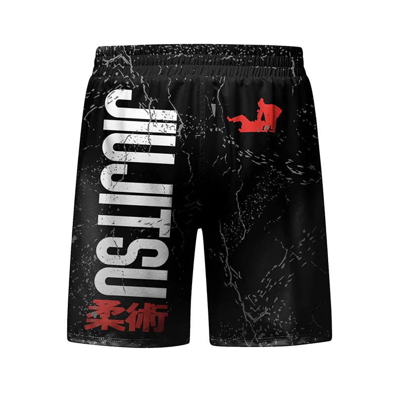 Premium Jiu Jitsu Rash Guard Set – 4-Piece MMA Sportswear Kit for Men, Includes Kimono T-shirt, Pants, Muay Thai Shorts, and BJJ Compression Gear for Gym, Boxing, and Training