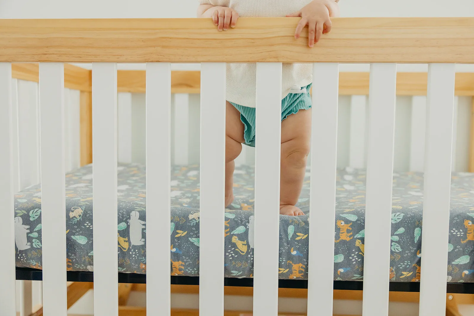 Premium Knit Fitted Crib Sheet - Bengal