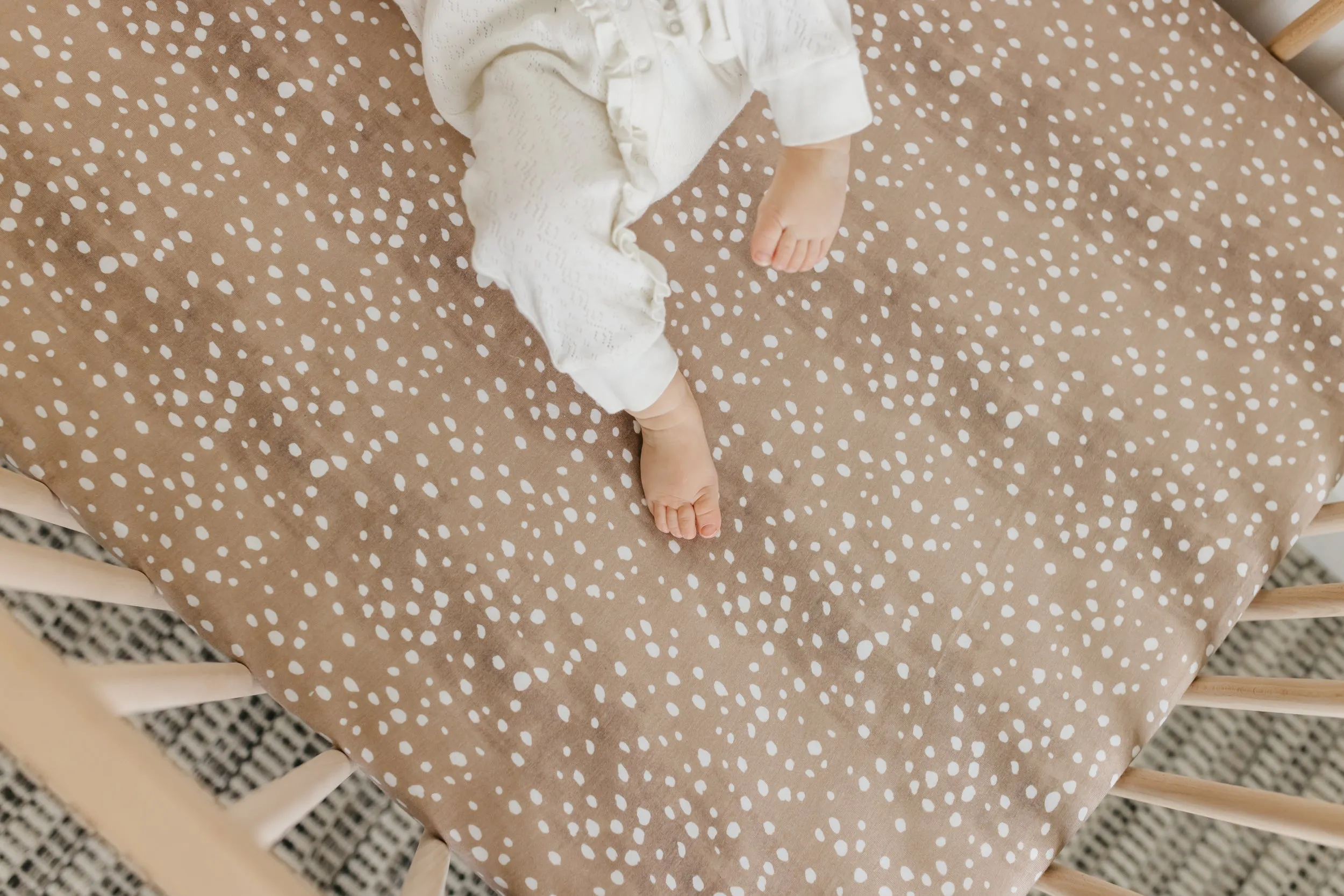 Premium Knit Fitted Crib Sheet - Fawn