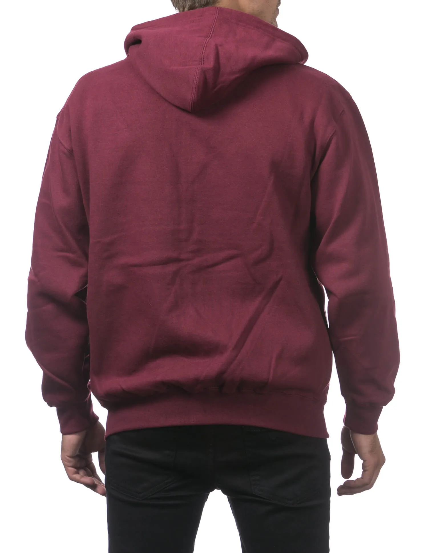 Pro Club Heavyweight Full Zip Fleece Hoodie - MAROON