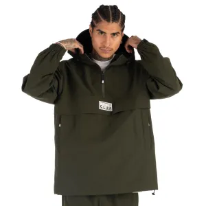 Pro Club Men's Nylon Anorak Pullover Jacket - Olive