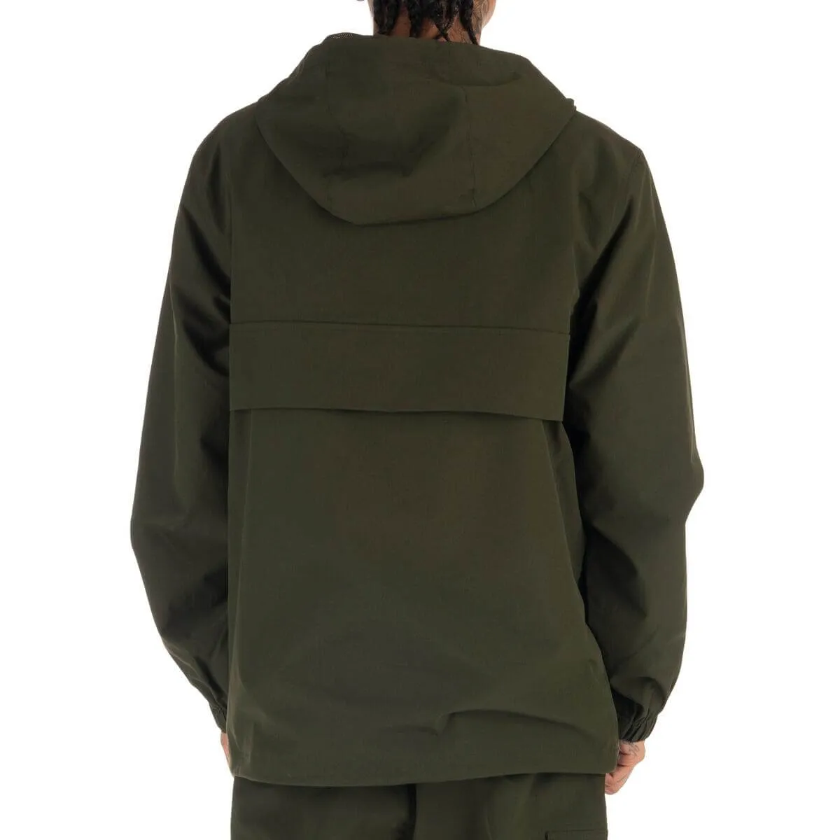Pro Club Men's Nylon Anorak Pullover Jacket - Olive