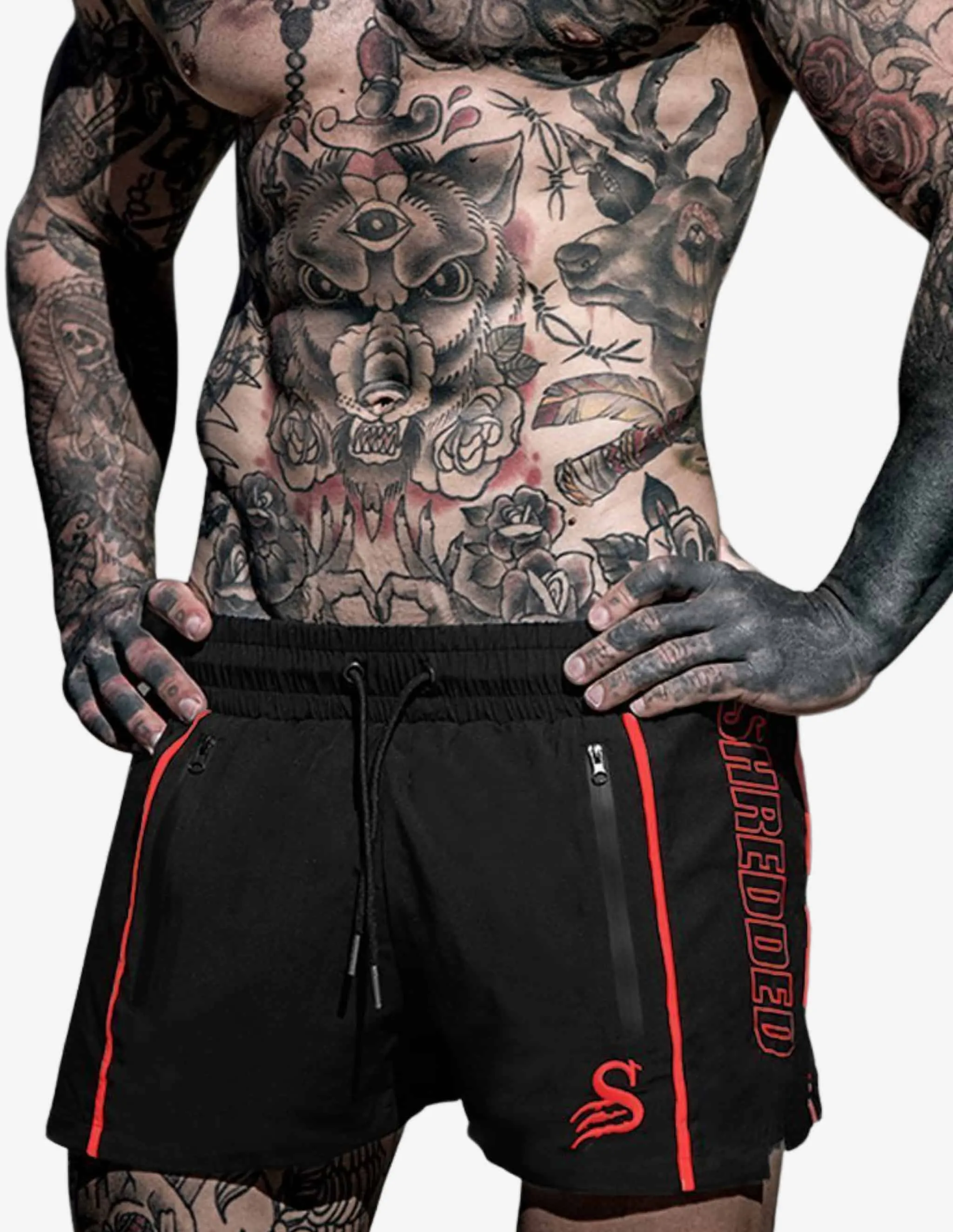 Quads Lifting Shorts - Black / Red