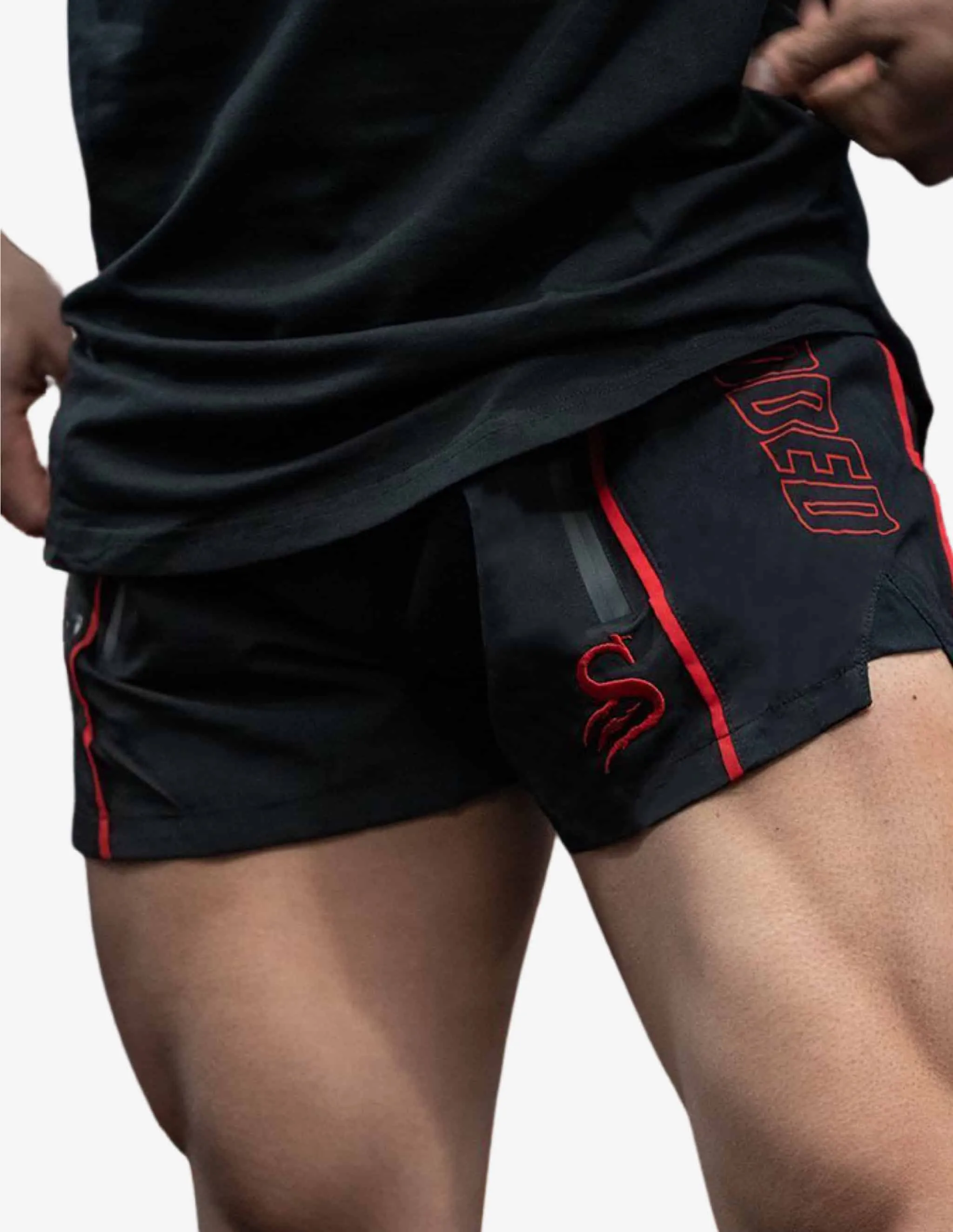 Quads Lifting Shorts - Black / Red
