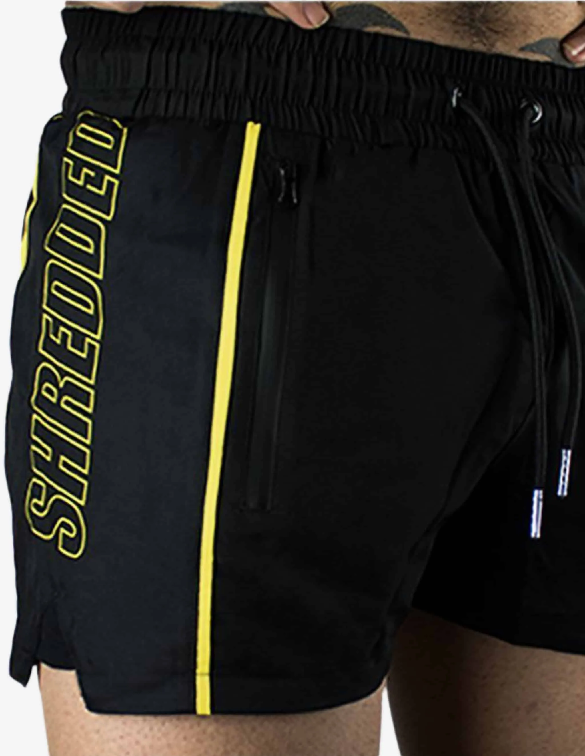 Quads Surge Lifting Shorts - Black / Yellow