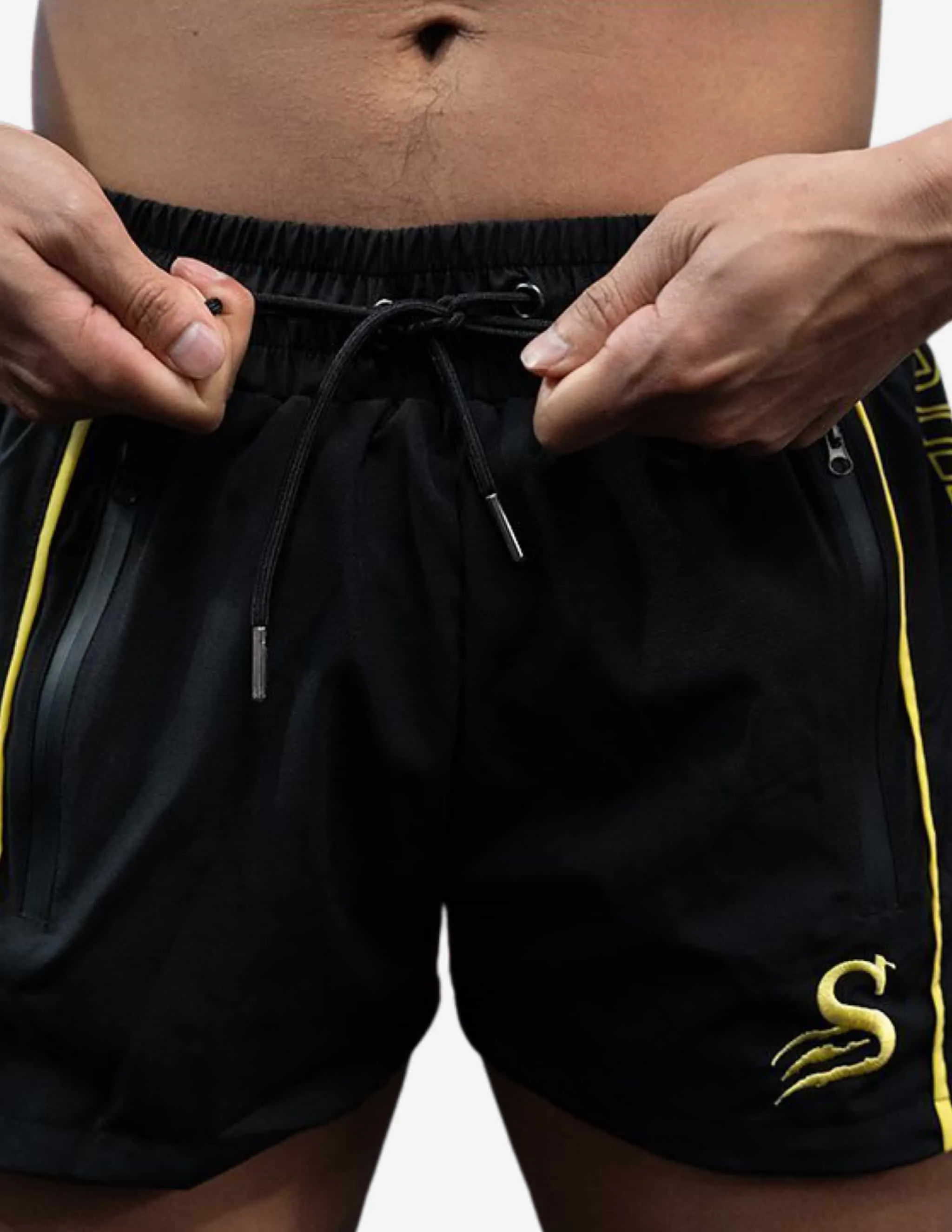 Quads Surge Lifting Shorts - Black / Yellow