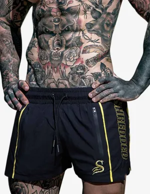 Quads Surge Lifting Shorts - Black / Yellow