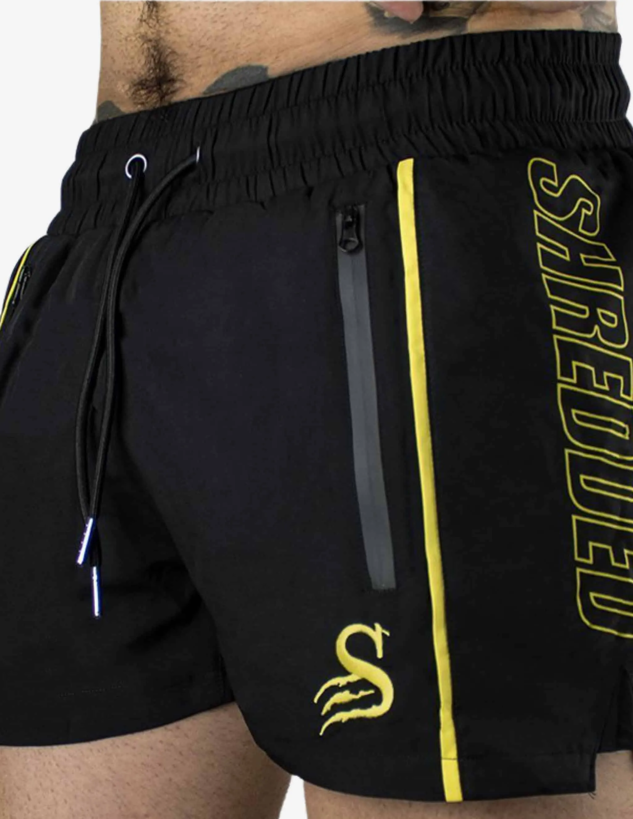 Quads Surge Lifting Shorts - Black / Yellow