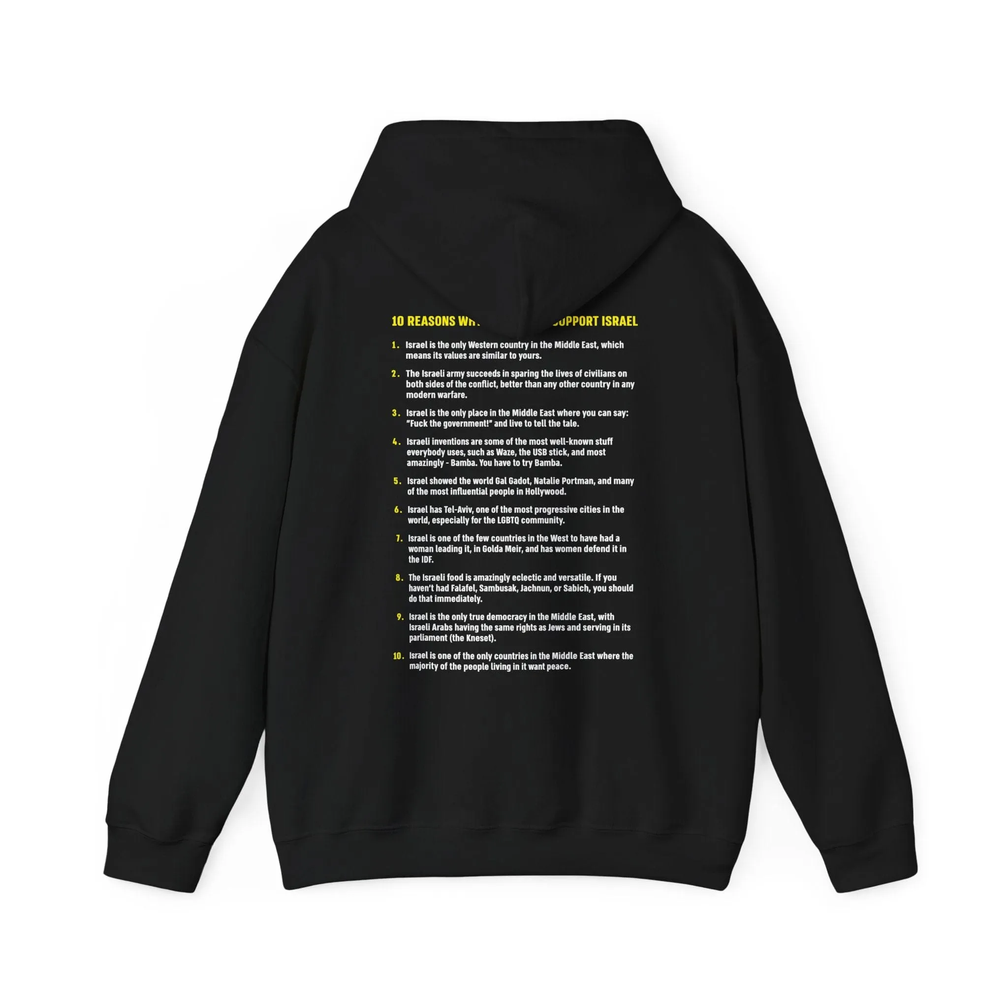"I Stand With Israel" Black Custom Unisex Hoodie