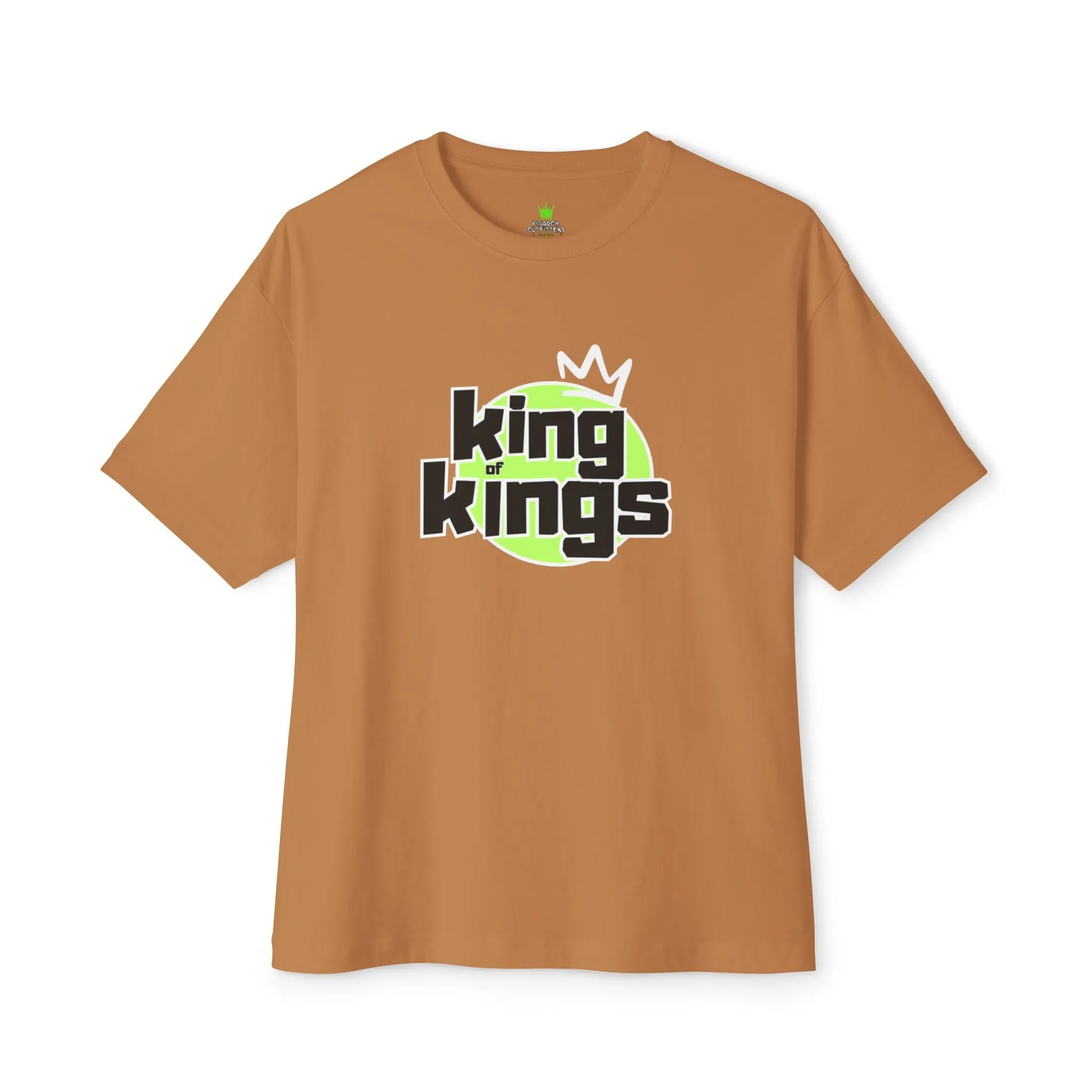 "King of Kings Oversized Drop Shoulder Heavyweight Boxy Christian T-Shirt - Bold Faith Statement Tee for Men & Women"