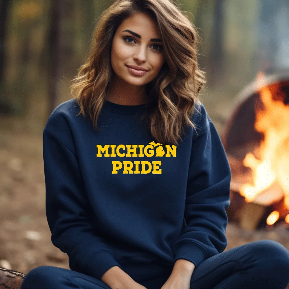 "Michigan Pride" Relaxed Fit Classic Crew Unisex Sweatshirt
