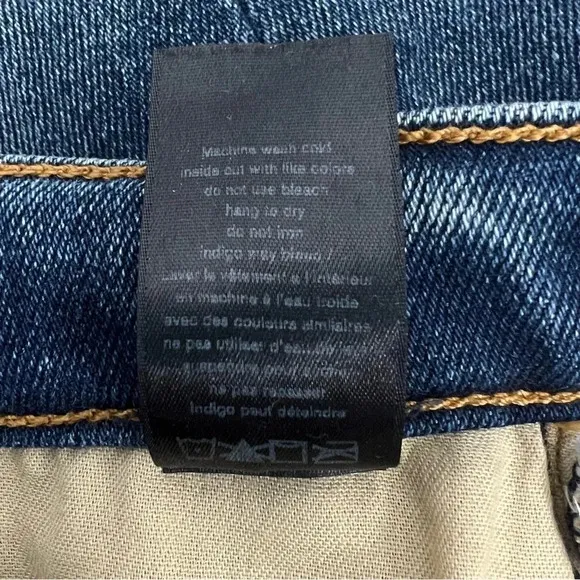 RAG &amp; BONE Straight Leg High Rise Cropped Jeans Medium Wash Women's Size 25