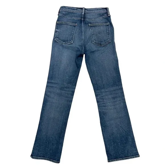 RAG &amp; BONE Straight Leg High Rise Cropped Jeans Medium Wash Women's Size 25
