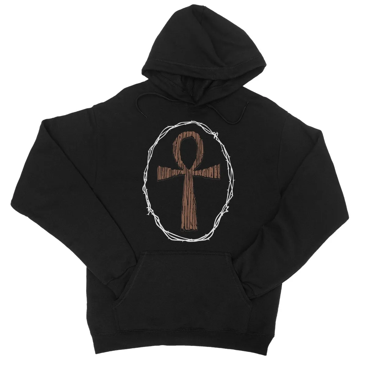 Raven Flock Ankh  College Hoodie