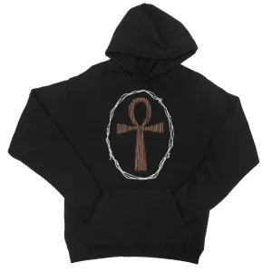 Raven Flock Ankh  College Hoodie