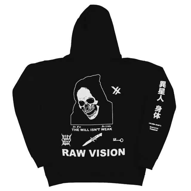 RAW VISION HOODIE (MIDNIGHT BLACK)