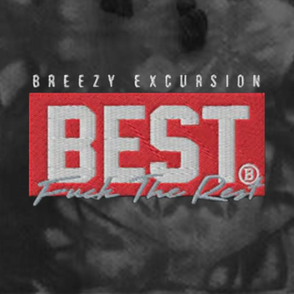 RED BEST BOX Signature Champion tie-dye hoodie