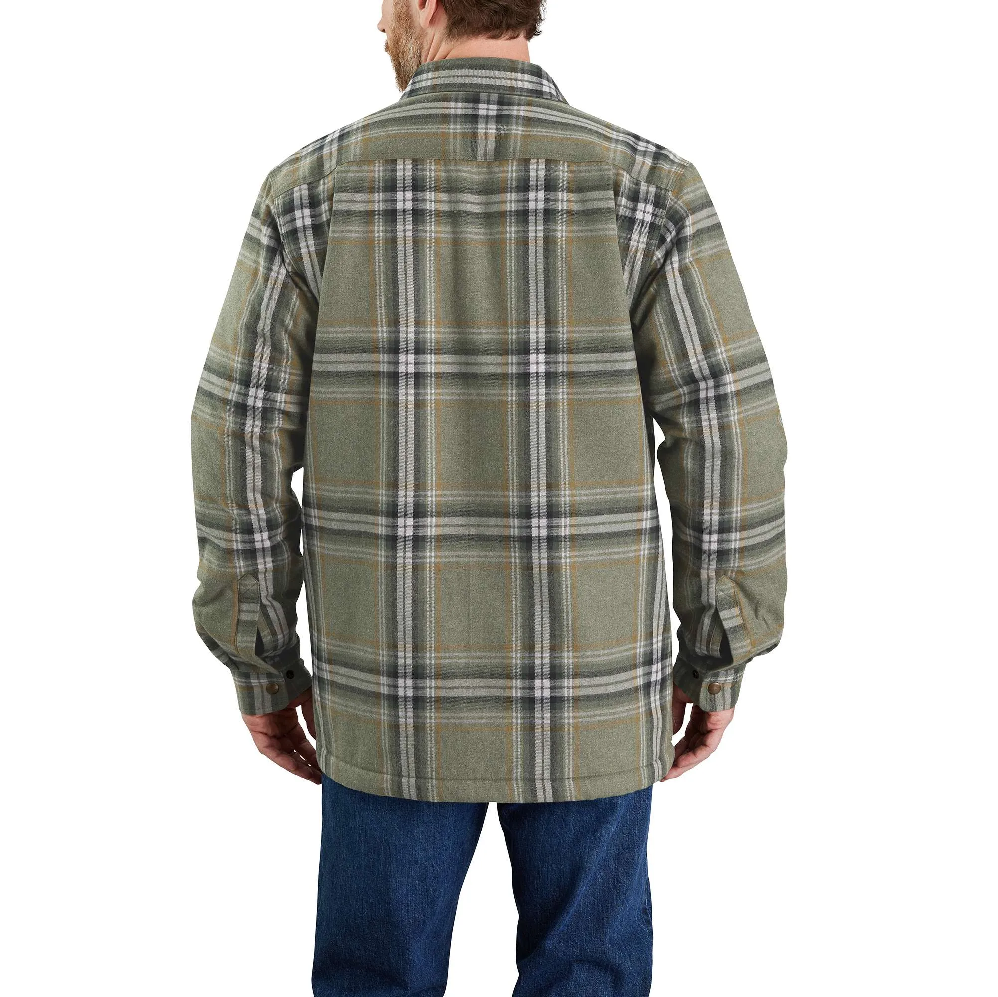 Relaxed Fit Flannel Sherpa-Lined Shirt Jac