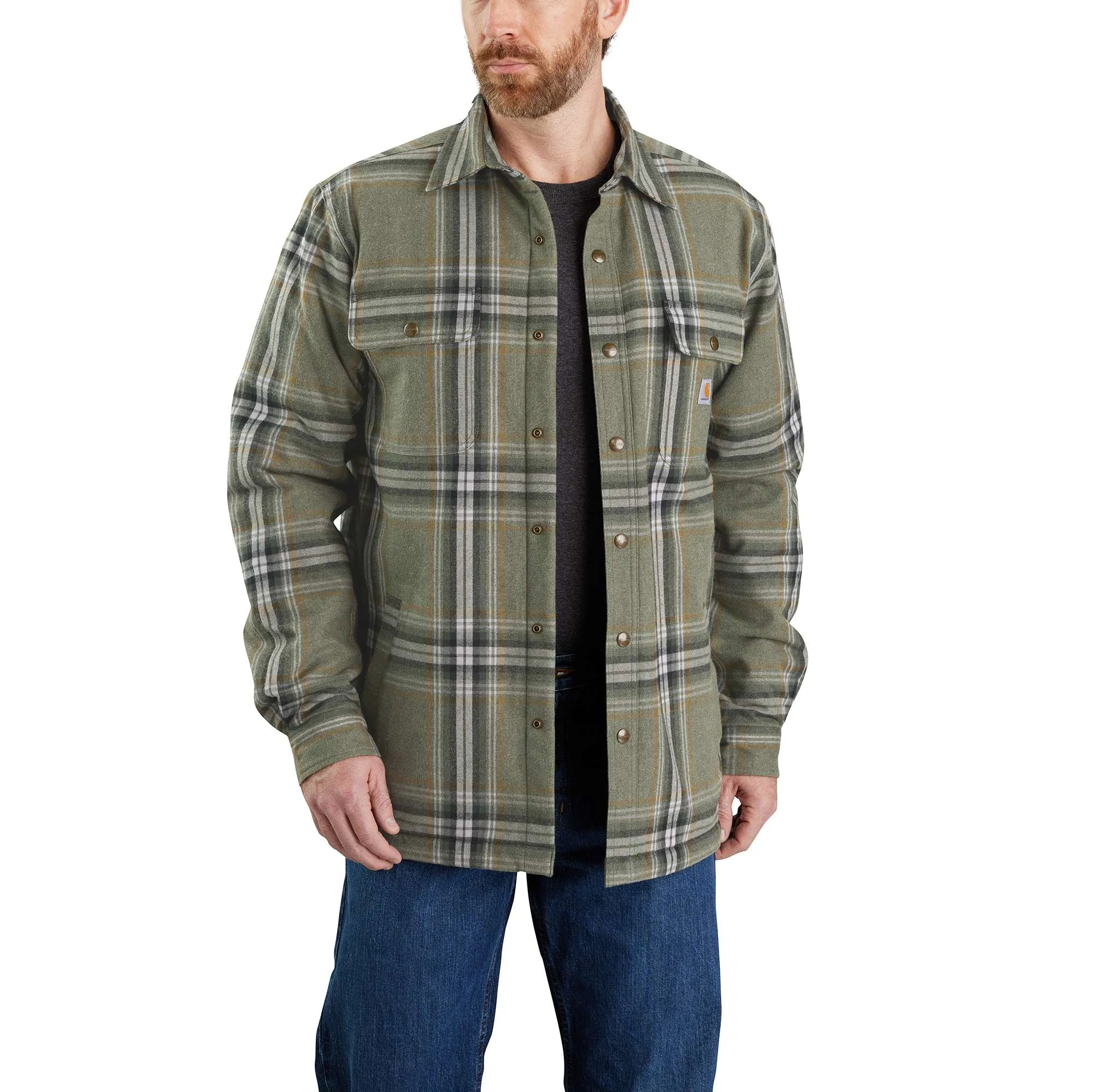 Relaxed Fit Flannel Sherpa-Lined Shirt Jac