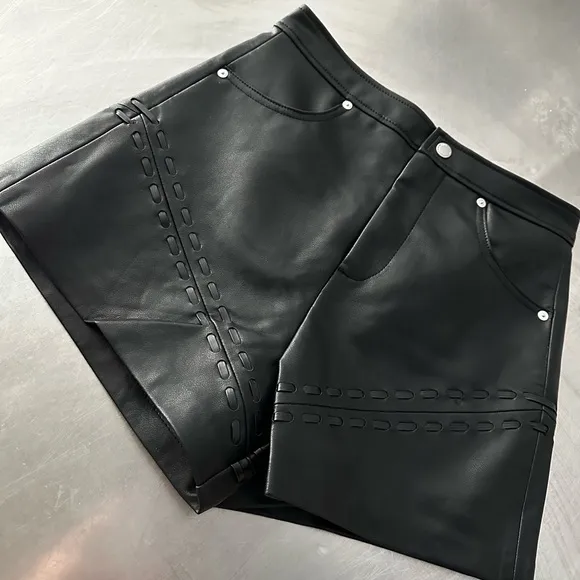 REVOLVE BLANKNYC Faux leather short in opening act