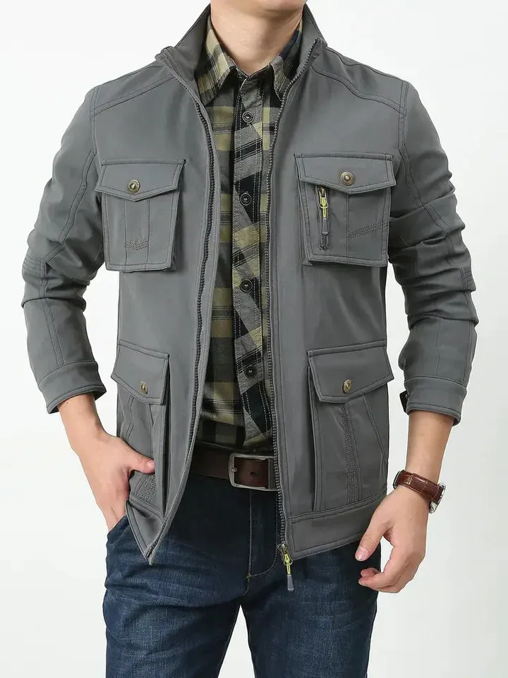Robust and weather-resistant men's nylon outdoor jacket