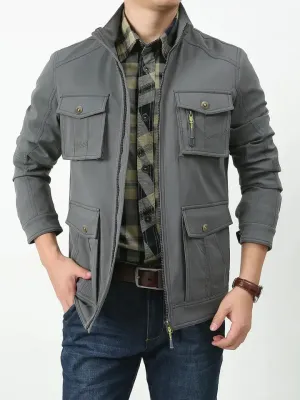 Robust and weather-resistant men's nylon outdoor jacket