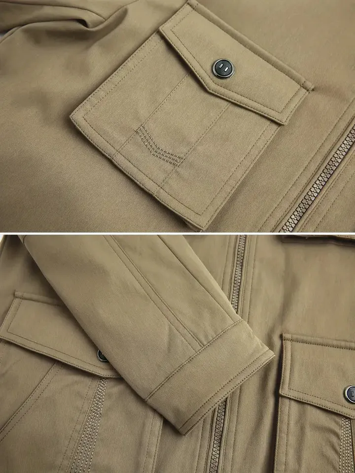 Robust and weather-resistant men's nylon outdoor jacket