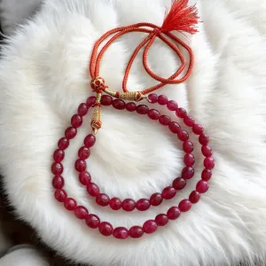 Ruby beaded Necklace